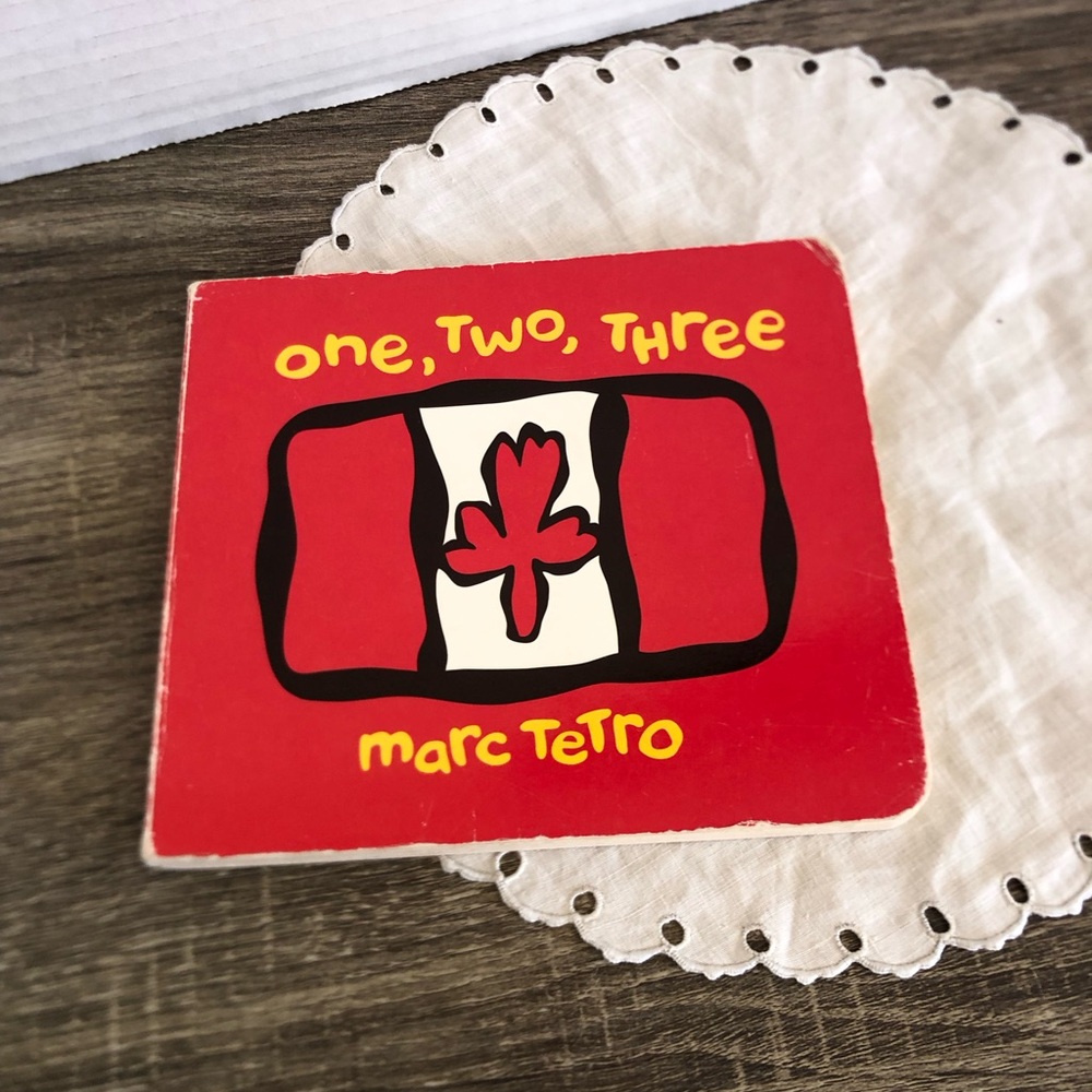 Vtg One, Two, Three Red Kids Board Book